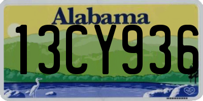 AL license plate 13CY936
