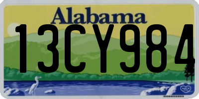 AL license plate 13CY984
