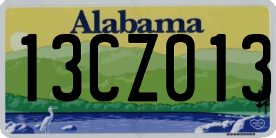 AL license plate 13CZ013