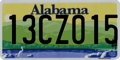AL license plate 13CZ015