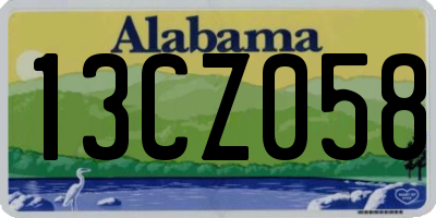 AL license plate 13CZ058
