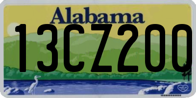 AL license plate 13CZ200