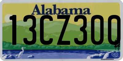 AL license plate 13CZ300