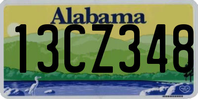 AL license plate 13CZ348