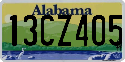 AL license plate 13CZ405