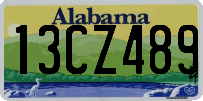 AL license plate 13CZ489