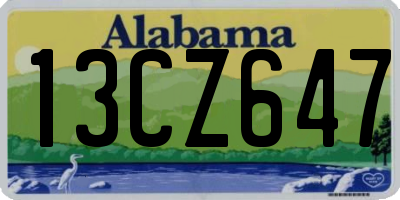 AL license plate 13CZ647