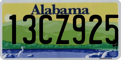 AL license plate 13CZ925