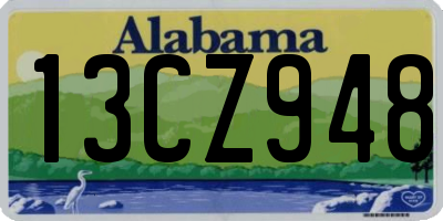 AL license plate 13CZ948