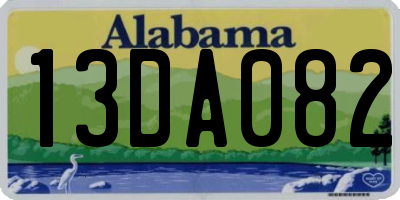 AL license plate 13DA082