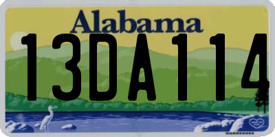 AL license plate 13DA114