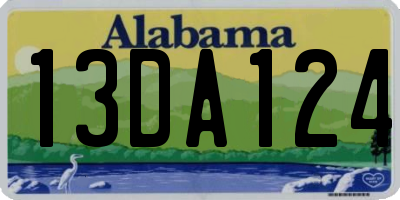 AL license plate 13DA124