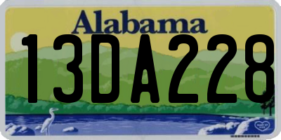 AL license plate 13DA228