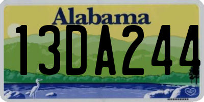 AL license plate 13DA244
