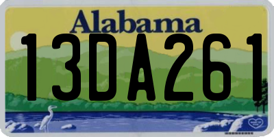 AL license plate 13DA261