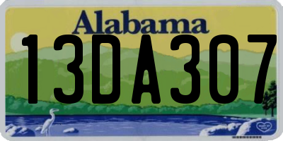 AL license plate 13DA307
