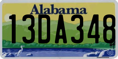 AL license plate 13DA348