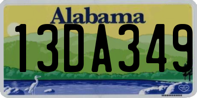 AL license plate 13DA349