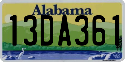 AL license plate 13DA361