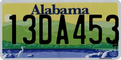 AL license plate 13DA453