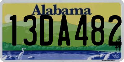 AL license plate 13DA482