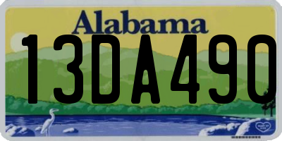 AL license plate 13DA490