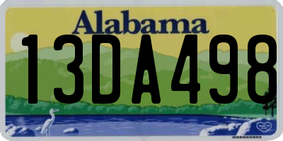 AL license plate 13DA498