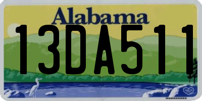 AL license plate 13DA511