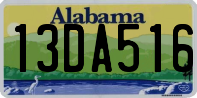 AL license plate 13DA516