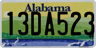 AL license plate 13DA523