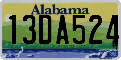AL license plate 13DA524