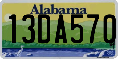 AL license plate 13DA570