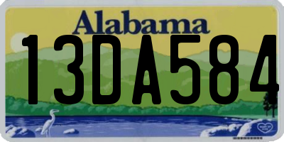 AL license plate 13DA584