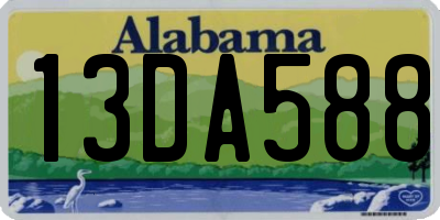 AL license plate 13DA588