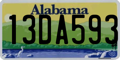 AL license plate 13DA593