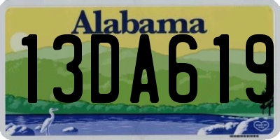 AL license plate 13DA619