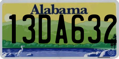 AL license plate 13DA632