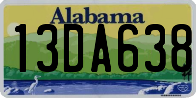 AL license plate 13DA638