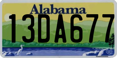 AL license plate 13DA677
