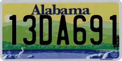 AL license plate 13DA691
