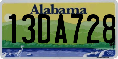 AL license plate 13DA728