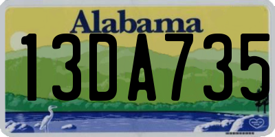 AL license plate 13DA735