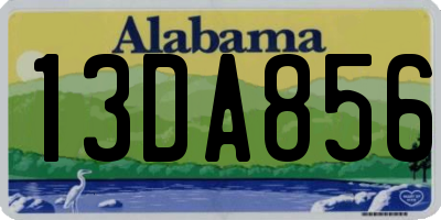 AL license plate 13DA856