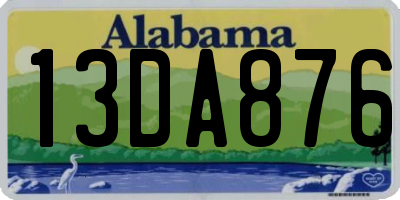 AL license plate 13DA876