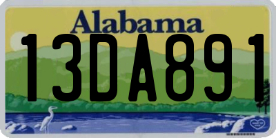 AL license plate 13DA891