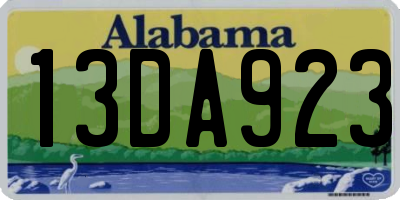 AL license plate 13DA923