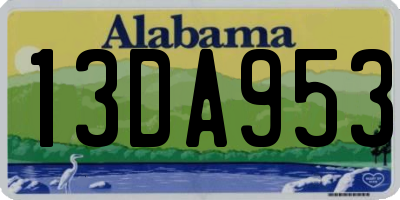 AL license plate 13DA953