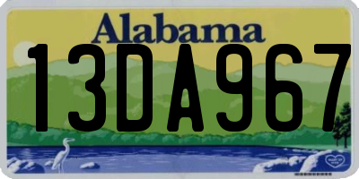 AL license plate 13DA967