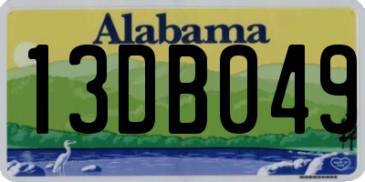 AL license plate 13DB049