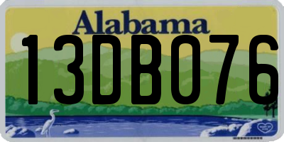 AL license plate 13DB076